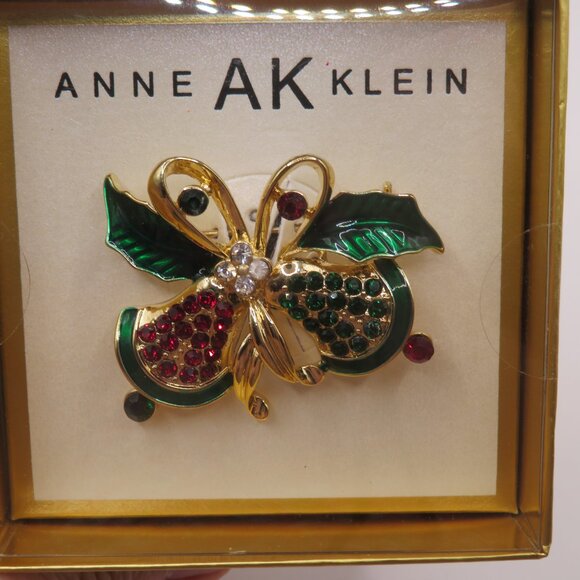 Anne Klein Bells Christmas Brooch New In Box - Picture 3 of 7